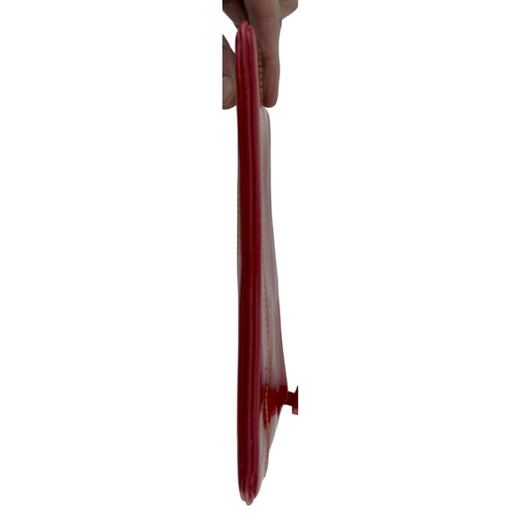 Dooney & Bourke Red Patent Leather Tassel Wristlet Clutch - Picture 9 of 14